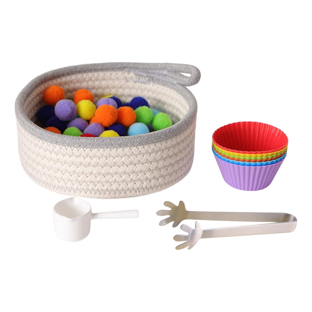 Ilsmysutra Puzzle Toy Early Educational Cognition Hand Eye Coordination For Toddler Cotton Thread Basket|Toys For Baby|Developme