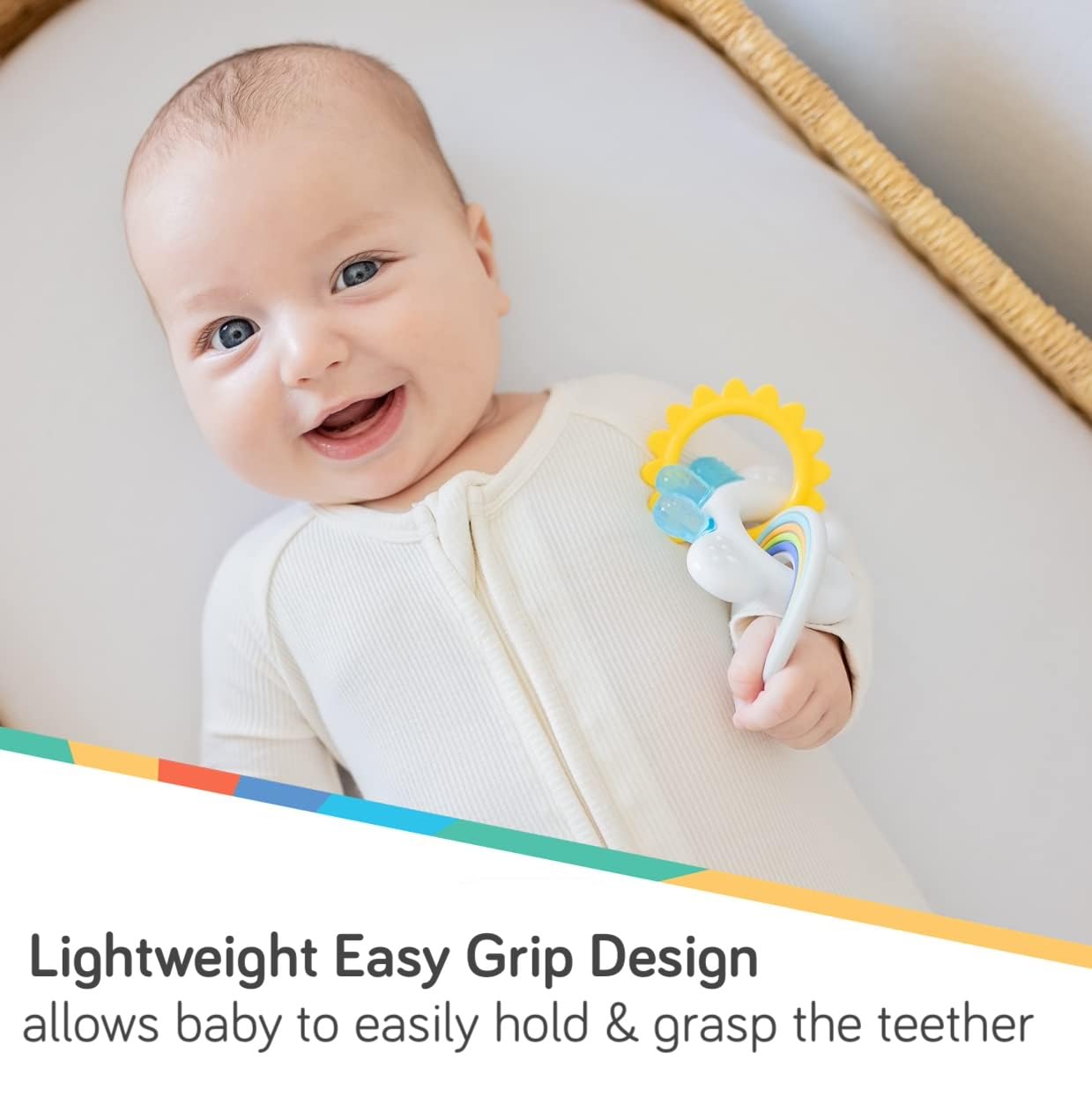 Nuby Cloud Teether With Sun And Silicone Rain Links : 3+ Months