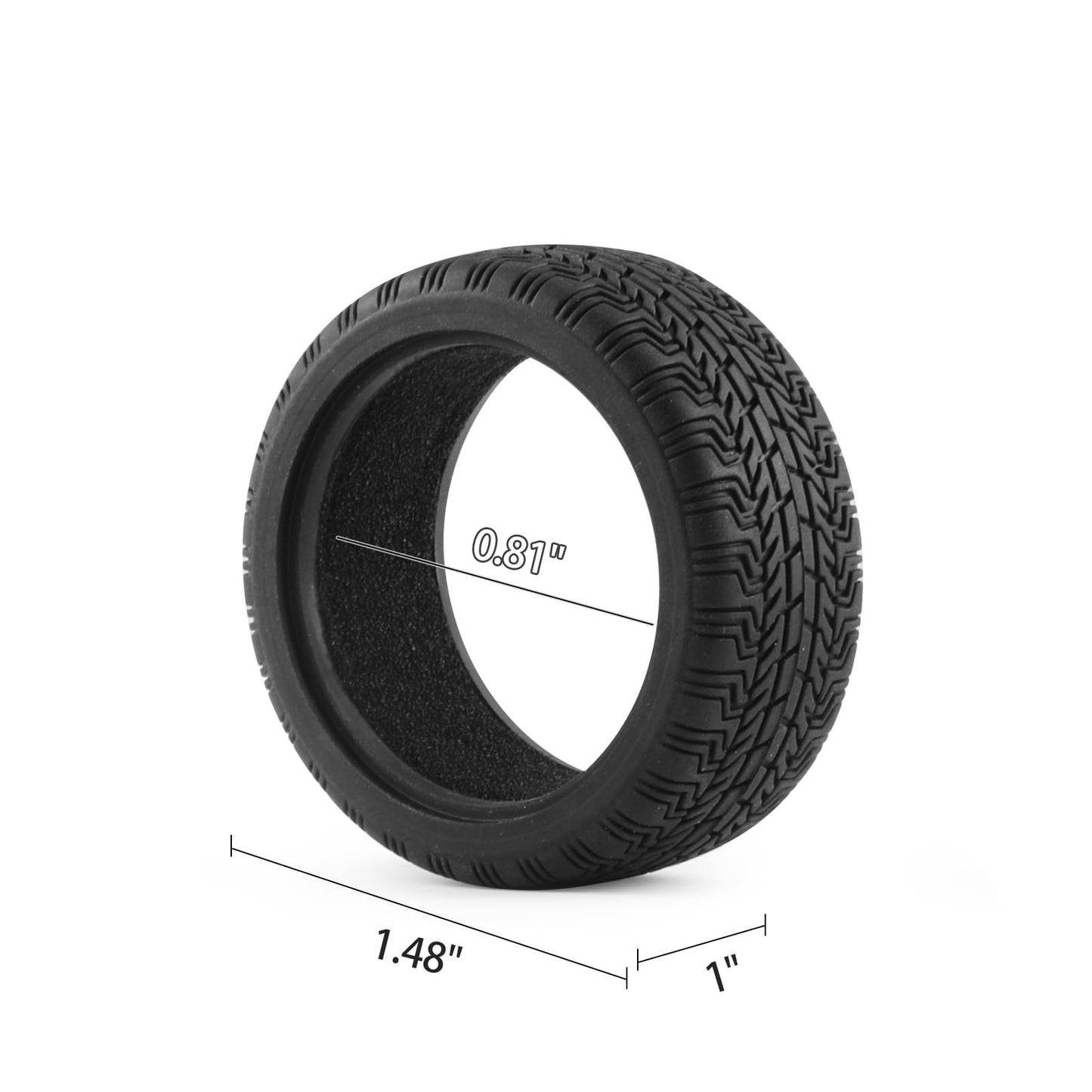Shaluoman 4 Pcs Soft Rubber Tires With Foam Insert For 1/10 1/12 Traxxas Hsp Hpi Tamiya Tt02 Touring Drift Rally Car 65Mm Rc On-
