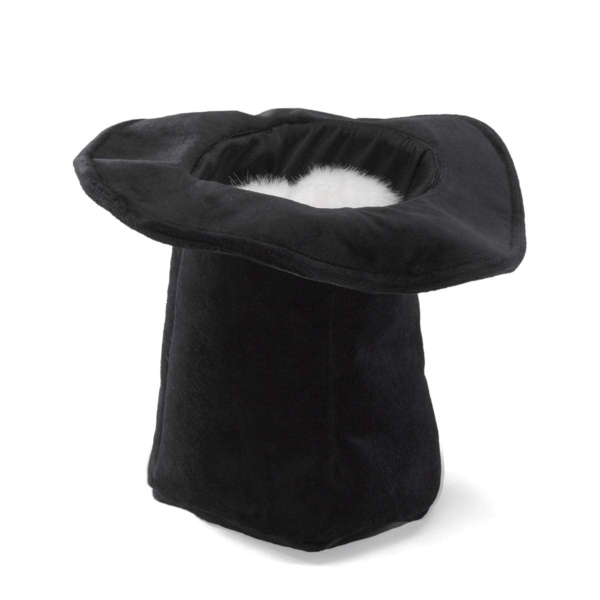 Folkmanis Rabbit In Hat Hand Puppet Black, White, Pink, 1 Ea