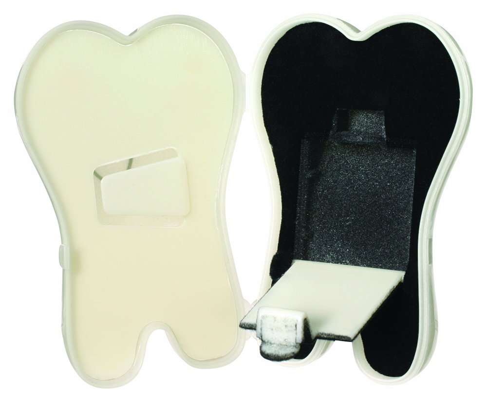 Toysmith Twinkle Toof Tooth Toy, 3.5-Inch Black Plastic, Model 9102, For Boys & Girls Ages 3+