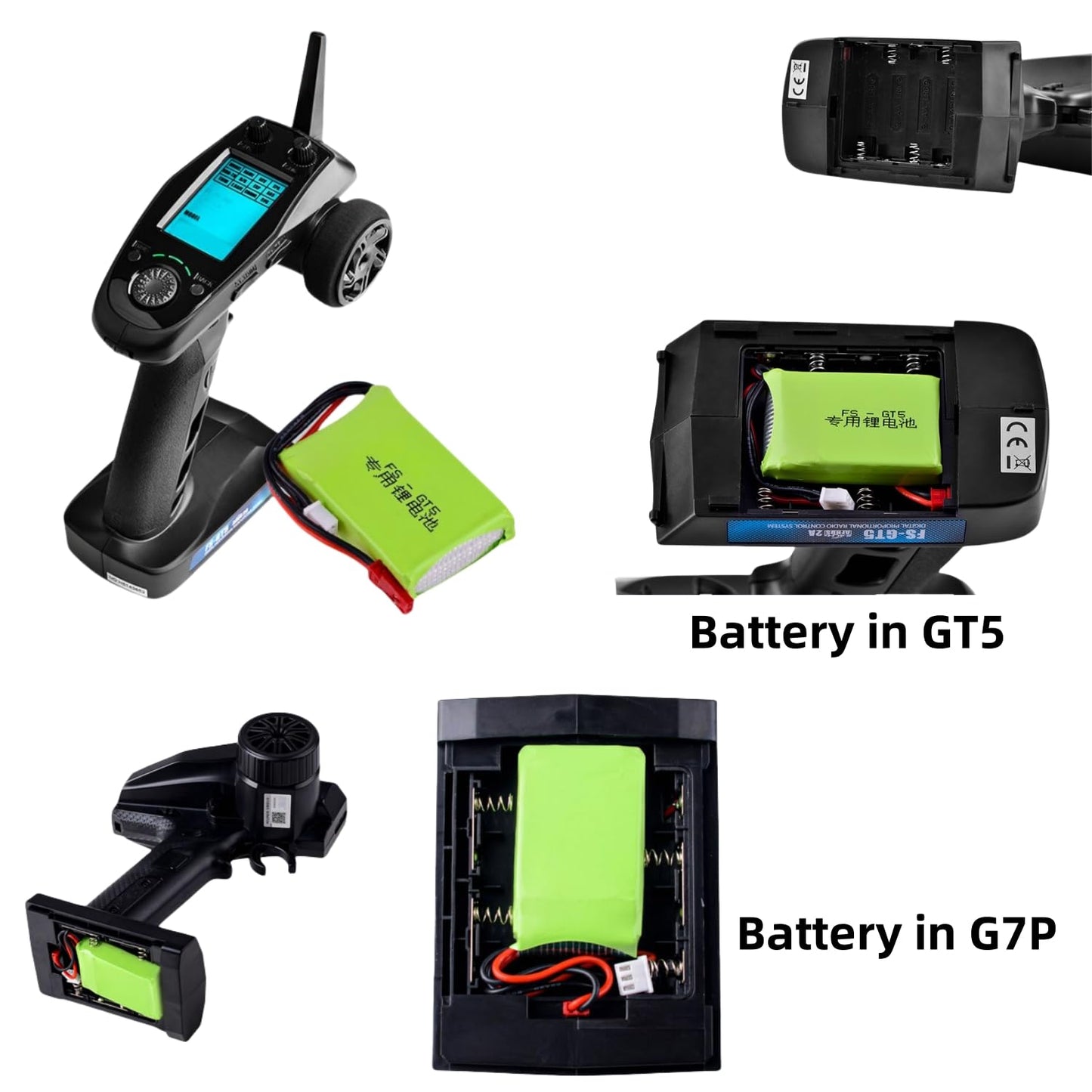 HHZ 7.4v 1000mah 2S RC Lipo Battery Fits for Flysky FS-GT5 Flysky G7P, DDF-350 c2.4G 6CH Transmitter RC Remote Controllor