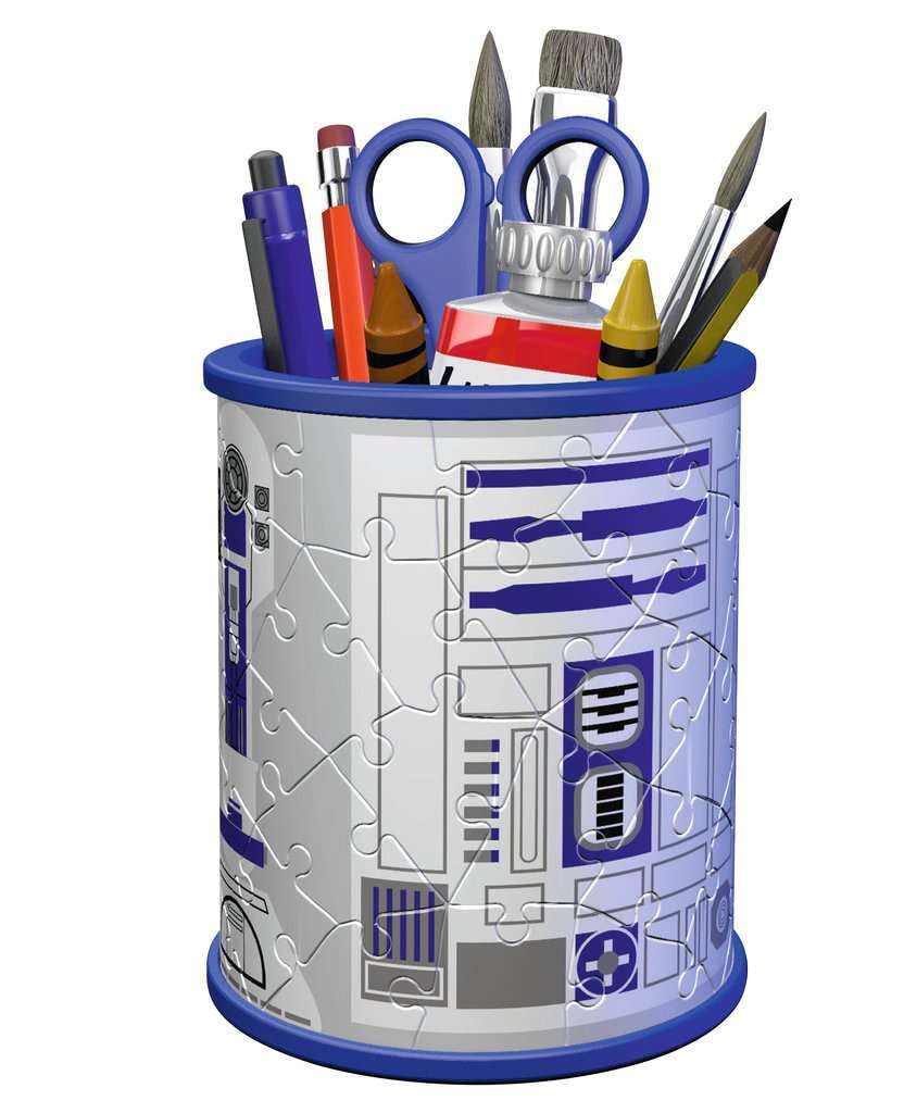 Ravensburger - 3D Puzzle Pencil Pot - Star Wars - Ages 6+ - 54 Numbered Pieces To Assemble Without Glue - Accessories Included -
