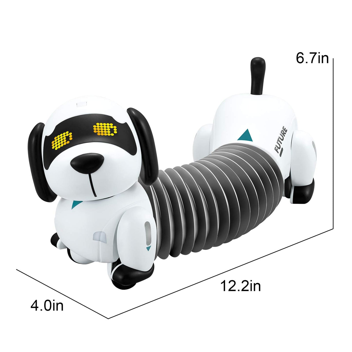 Dollox Robot Dog Remote Control Dachshund Puppy, Rc Robotic Interactive Intelligent Walking Dancing Doggy Programmable Electroni
