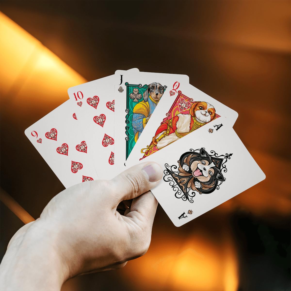 99Fox Loyal Dog Playing Cards For Adults Teens Family Royalty Animal Themed Card Gifts