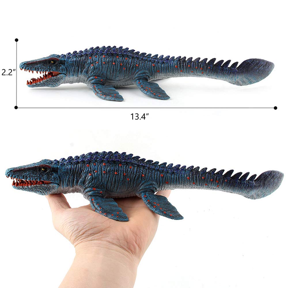 Rcomg Dinosaur Figure Mosasaurus Toy, Realistic Ancient Deep Sea Monster Figurine Educational Prehistoric Swimming Ocean Dinosau