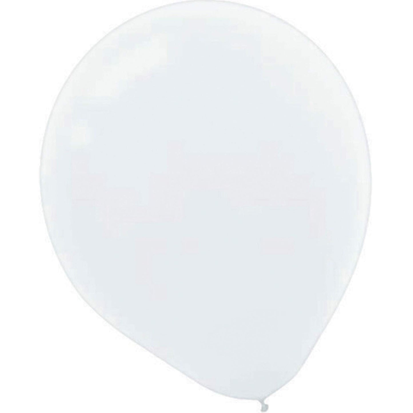 Amscan Plain Round Latex Balloons | White Silk | Pack Of 50 | Party Decor, 5'