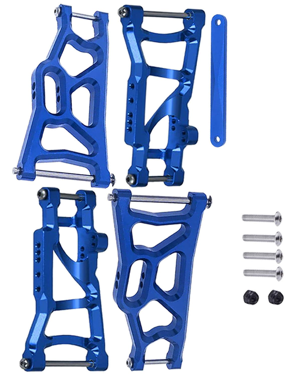 RCMYou RC Aluminum Front Rear Suspension A-Arms Upgrades Part for 1/10 Rustler VXL & XL-5 / Stampede VXL & XL-5 2WD,Alloy Arms H