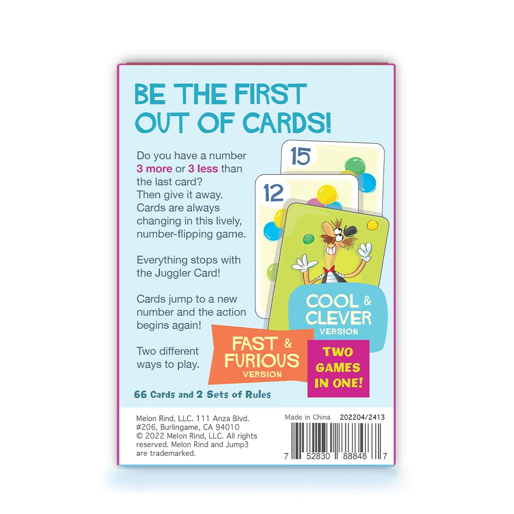 Melon Rind Jump 3, Math Game For Kids Learning Multiples Of 3, Lively Card Game, A Fun Math Activity For Boosting Confidence, Quick And Easy Screenless Fun, Ages 7+