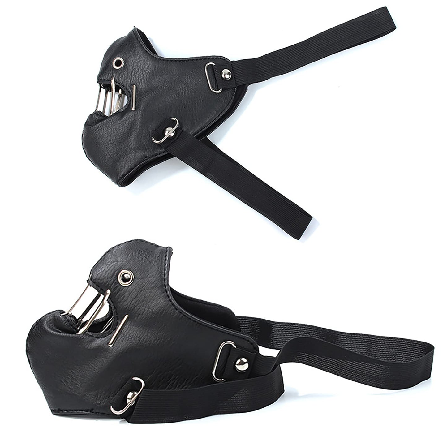 nezababy Hannibal Lecter Mask Cosplay The Silence of The Lambs Mask Human Muzzle Half Face Killer Prop Leather
