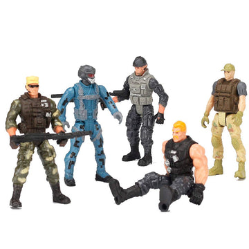 Nasidear 14 Pack Army Men and SWAT Team Soldiers Action Figures Soldiers Action Figures Playset with 14 Design Military Accessories for Kids Child Boys Girls