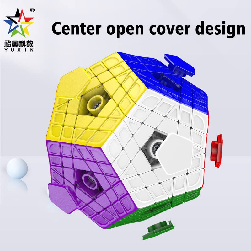 Cuberspeed Yuxin Gigaminx Stickerless 12 Sided Cube Megaminx 5X5 Layer Speed Cube Gigaminx 5X5 Puzzle Cube