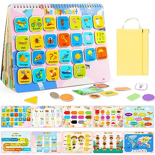 Montessori Kids Books Ages 3-5 Preschool Learning Toddler Activities, Educational Toys Autism Learning Materials Travel Sensory