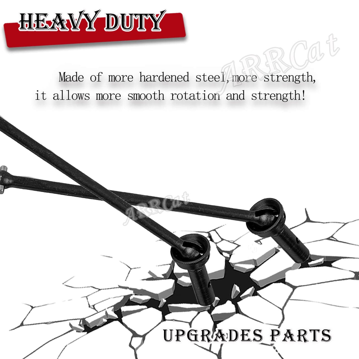 RC Upgrades Parts Drive Shaft CVD for 1/5 Arrma Outcast 8S BLX/Arrma KRATON 8S BLX,ARRCat 2PCS Front/Rear Full Metal Steel for A