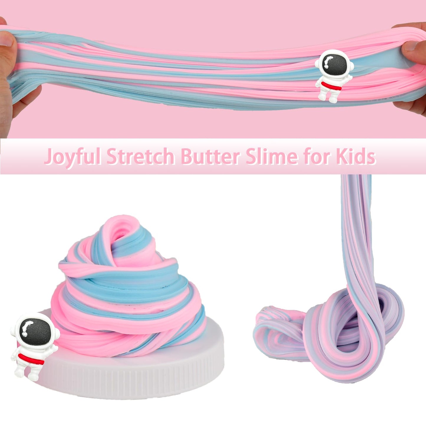 Afofall Butter Slime Pack For Girls, Astronaut Cotton Slime Super Soft And Stretchy, Non-Sticky, Mess-Free, Slime For Kids Class
