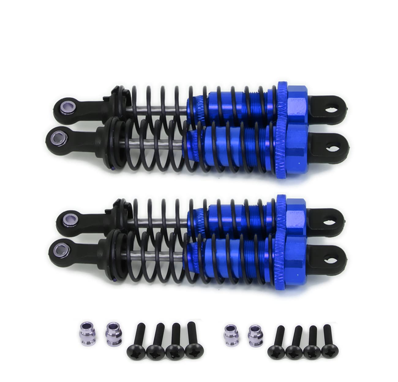 70Mm Rc Shocks, Oil Adjustable 70Mm Alloy Shocks For 1/16 Rc Car Buggy Truck Hsp Hip Losi Toy Upgrads Hop-Up Parts 4Pcs/Set(Navy