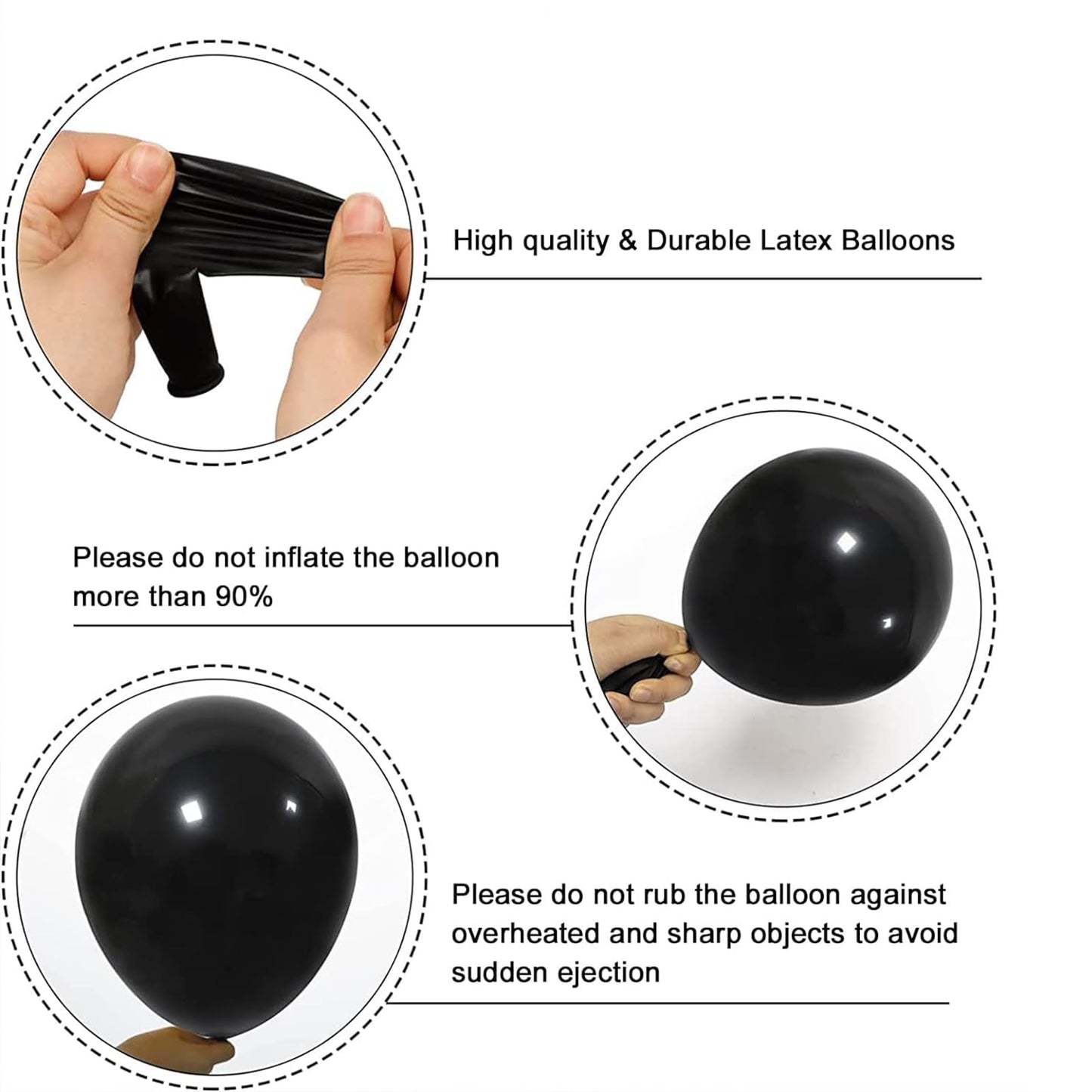 Ymsz Black And Gold Balloons, 67Pcs 12 Inch Metallic Gold And Black Balloons For Birthday, Retirement, Graduation, New Year'S Ev