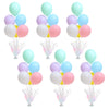 6 Set Pastel Birthday Decorations Rainbow Party Table Balloons Centerpiece Stand Kit For Girls Baby Shower Birthday Party Wedding Prom Table Decorations