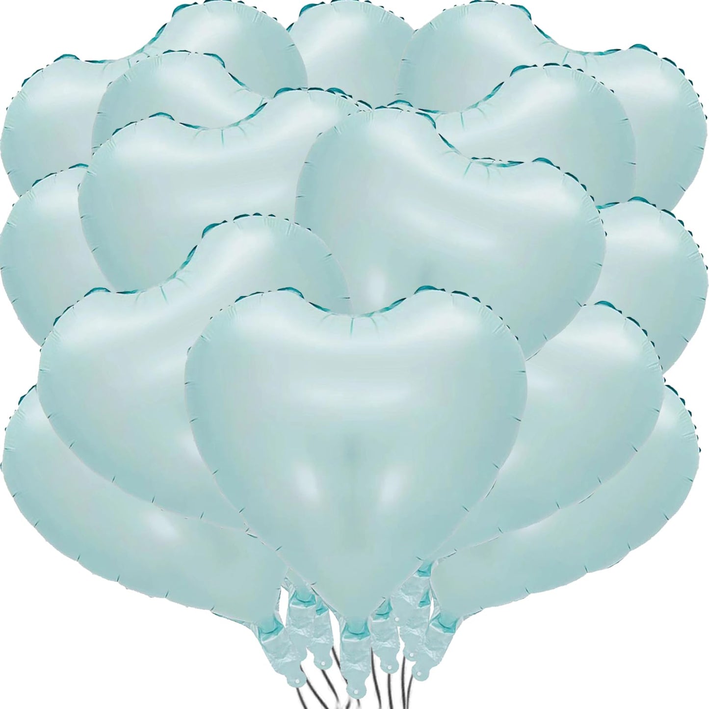 30 Pcs 18 Inch Baby Blue Heart Balloons Foil Blue Heart Shaped 18 Inch Balloons Helium Mylar Balloons Foil Balloon Baby Shower D