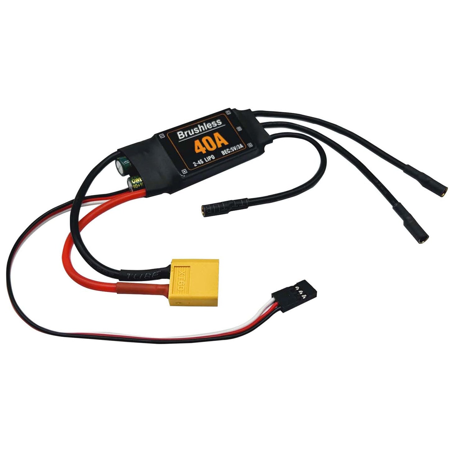 40A Brushless ESC 2-4S Speed Controller 5V 3A BEC with XT60 Plug for RC Drone Airplanes Multi-axis Aircraft Helicopter