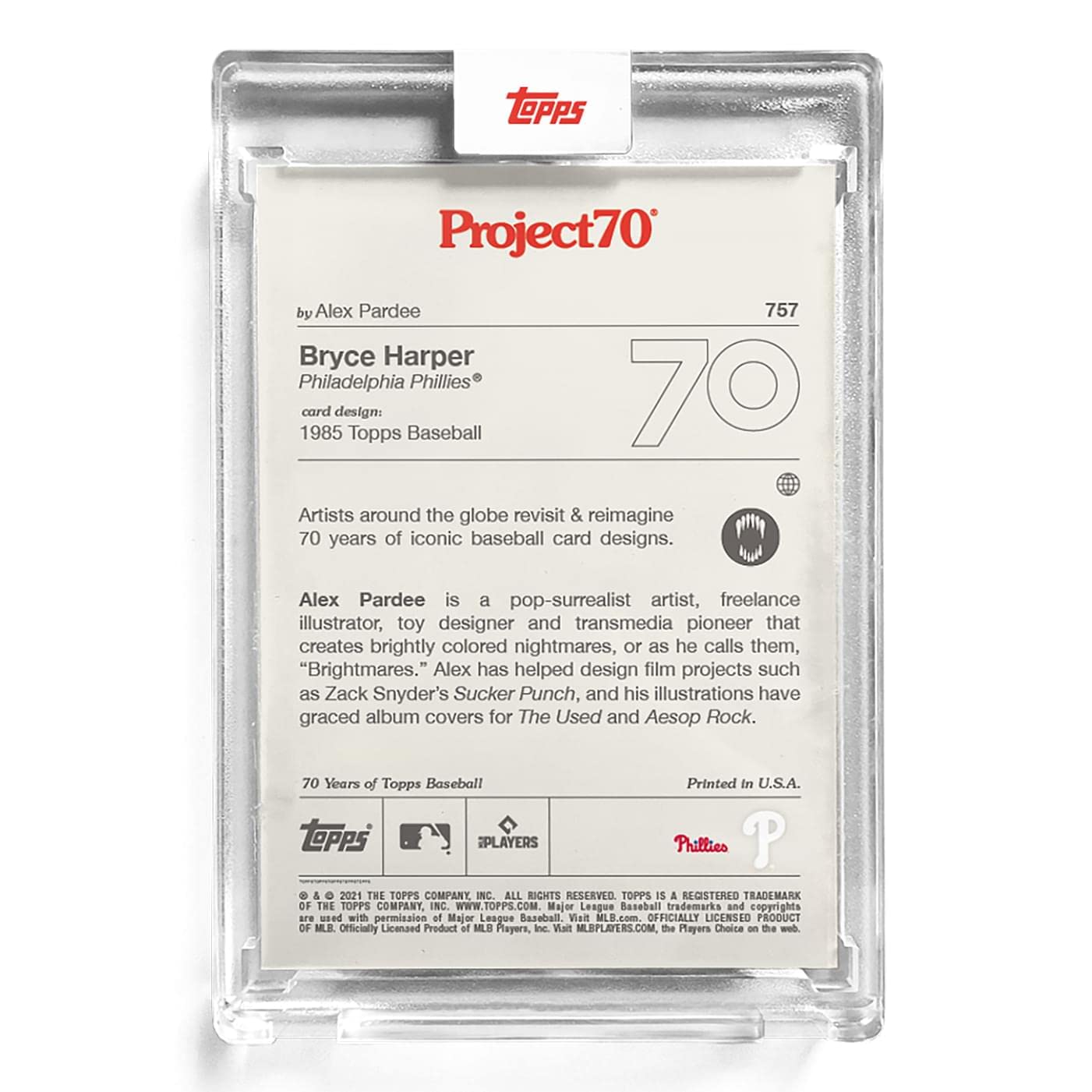 Topps Project70 Card 757 | Bryce Harper By Alex Pardee