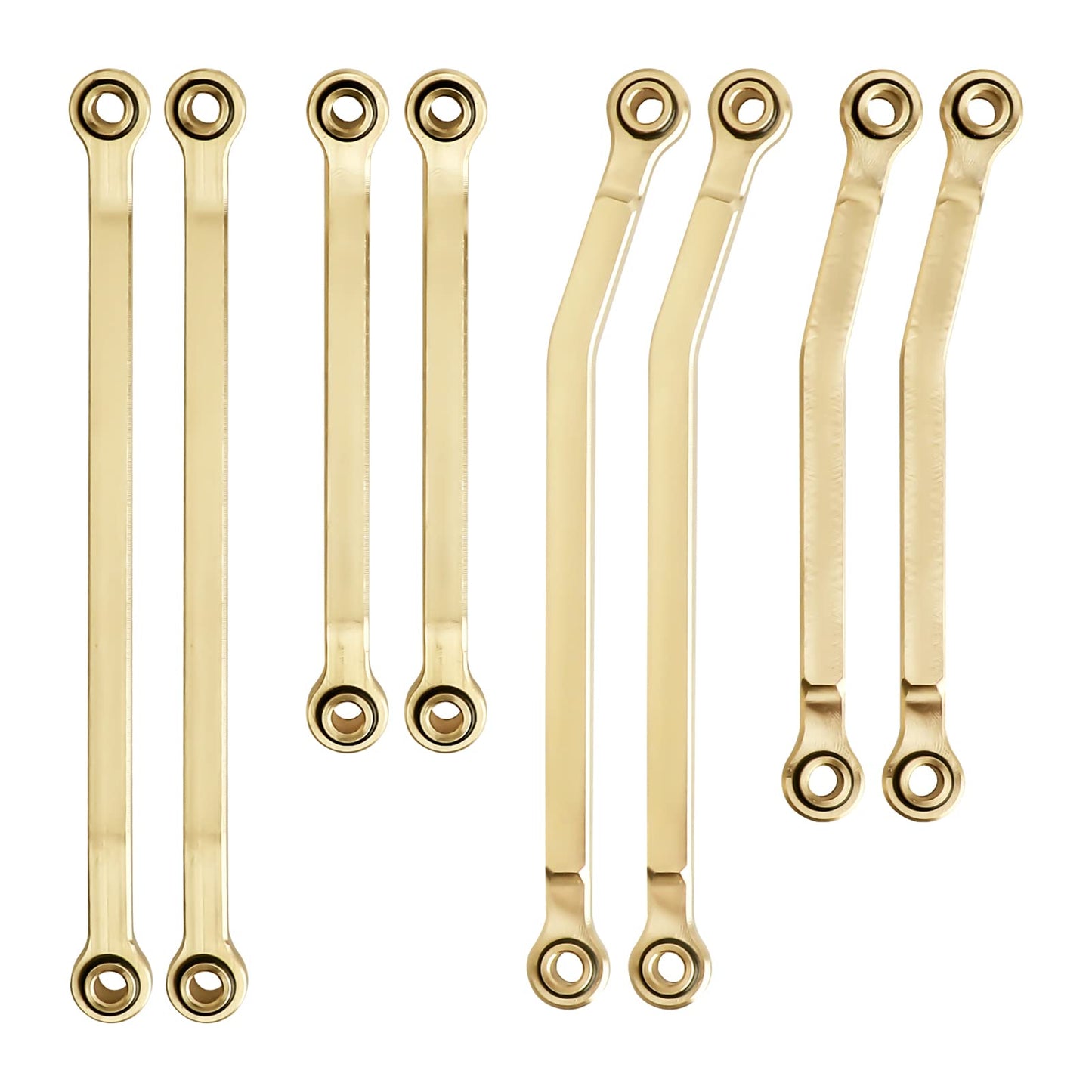 CrazyHobby Brass Steering Links and High Clearance Suspension Chassis Links Set for 1/18 Traxxas Crawler TRX4M Bronco Defender 4