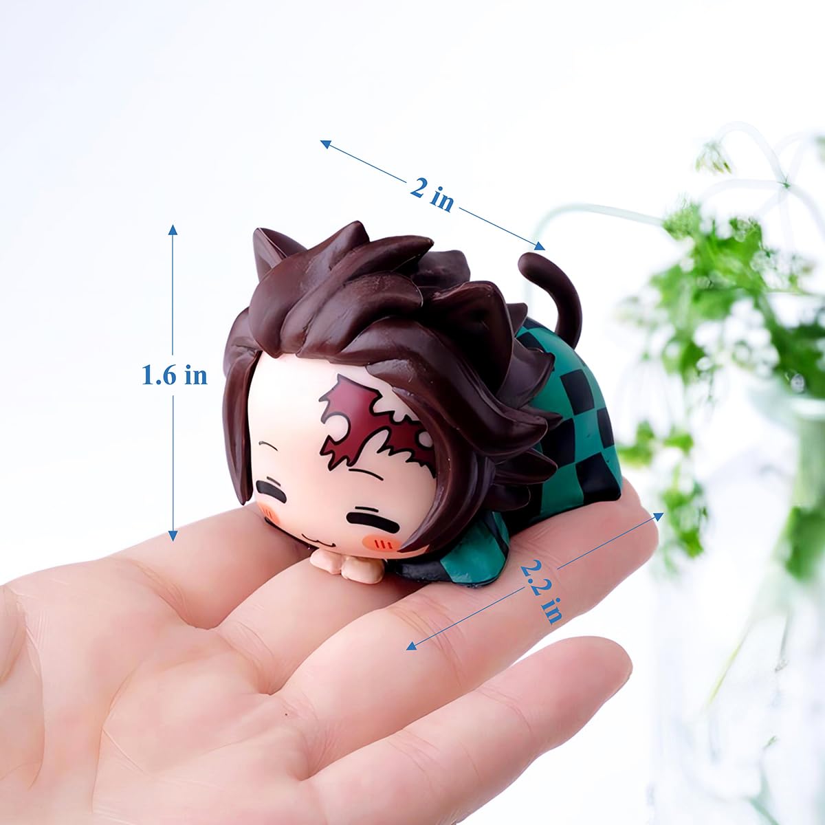 Ggjqqdm Demon Cosplay Slayer Figure Set Cute Anime Figure Desktop Decoration Ornament Kawaii Anime Figure Fan Birthday Gift Collection 1.6X2.2In (6Pcs)