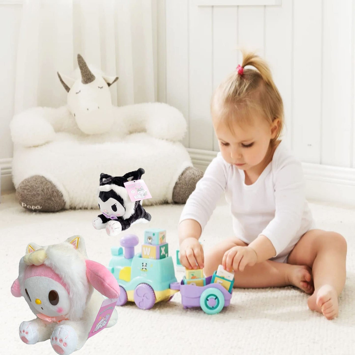 Veakeqe 1 Pcs Cartoon Plush Stuffed Animal, Lovely Plush Dolls,8 Inch Anime Cute Soft Plush Figure Toy, Soothe Kids Girl Fans Toys Gift Bag Filler Birthday Gift For Kids (Pink)