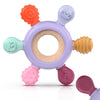 akolik Teething Toys for Babies Baby Teethers Toy Teething Ring Silicone Grasping Teething Toy BPA Free Teething Newborn Accessories for Baby 0 3 6 9 12 18 Months (Purple)
