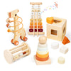 Smartwo Wooden Montessori Toys Set for Toddlers Wooden Toy Set for Babies Educational Object Permanence Box Xylophone(Glockenspiel) Stacking Rattle Birthday Gift for Boys Girls Ages 1 2 3 4 5