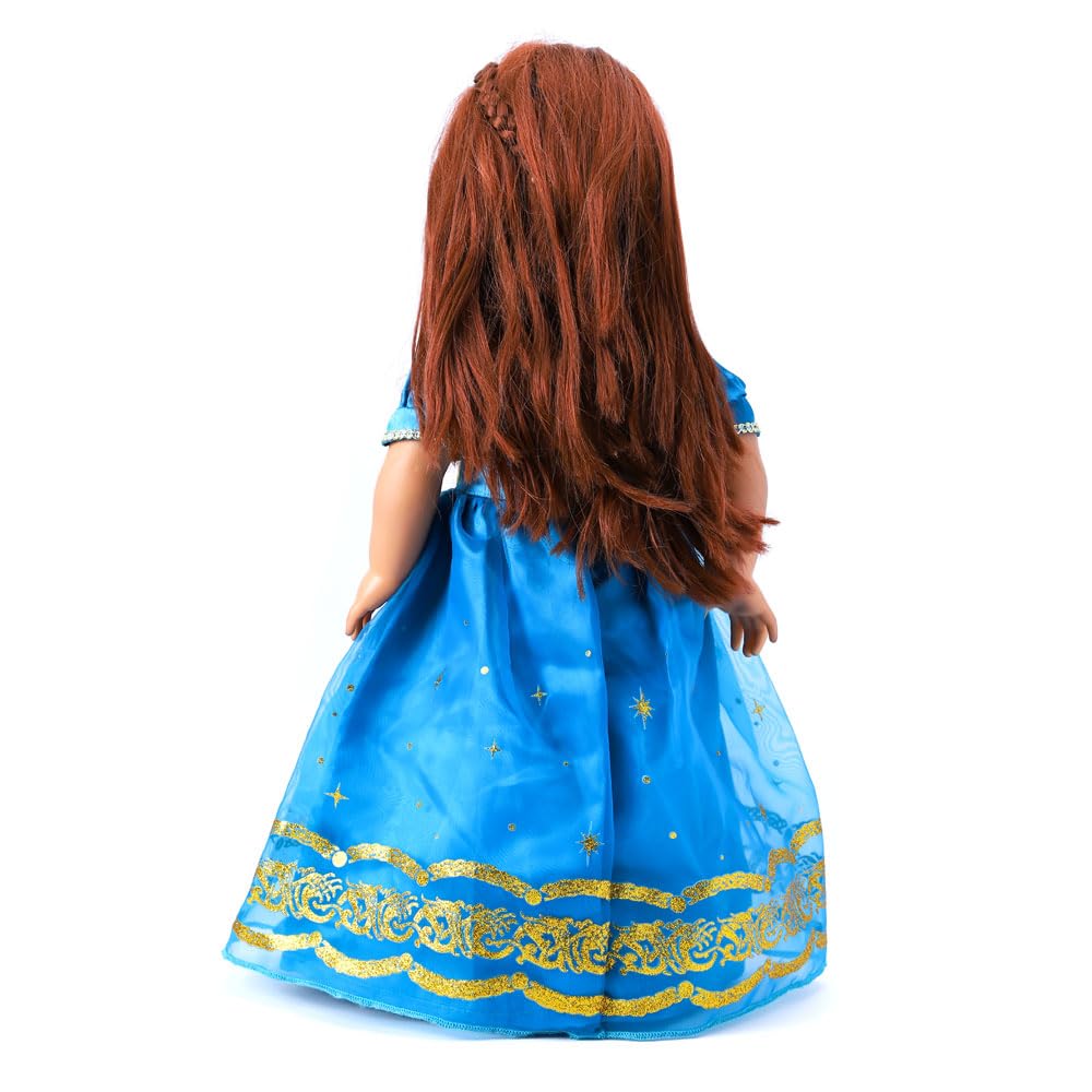 18-Inch Girl Doll Clothes Princess Merida Dress Costume Fits 18” Dolls (Merida)