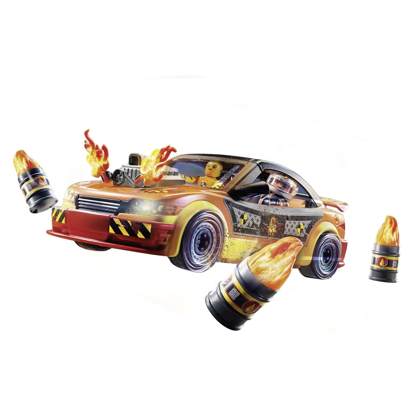 Playmobil Stunt Show Crash Car - Multicolor, Plastic, 34.8 x 18.7 x 0.9 cm, Model 70551