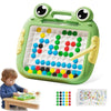 Patpat Magnetic Drawing Board For Kids, Magnetic Dot Drawing Board With 58Pcs Colorful Pegs & 7 Pattern Cards, Educational Puzzl