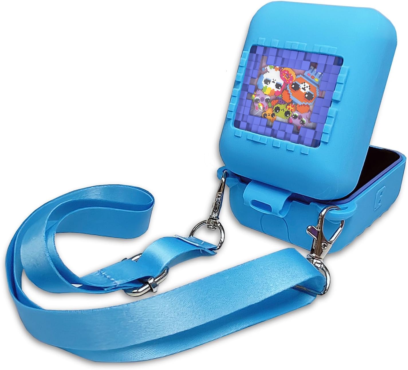 Silicone Cover Case For Bitzee Interactive Toy Digital Pet And Case, Protective Skin Sleeve For Bitzee Virtual Electronic Pets Accessories (Case For Bitzee Original Pet 15 Animals) (Blue)