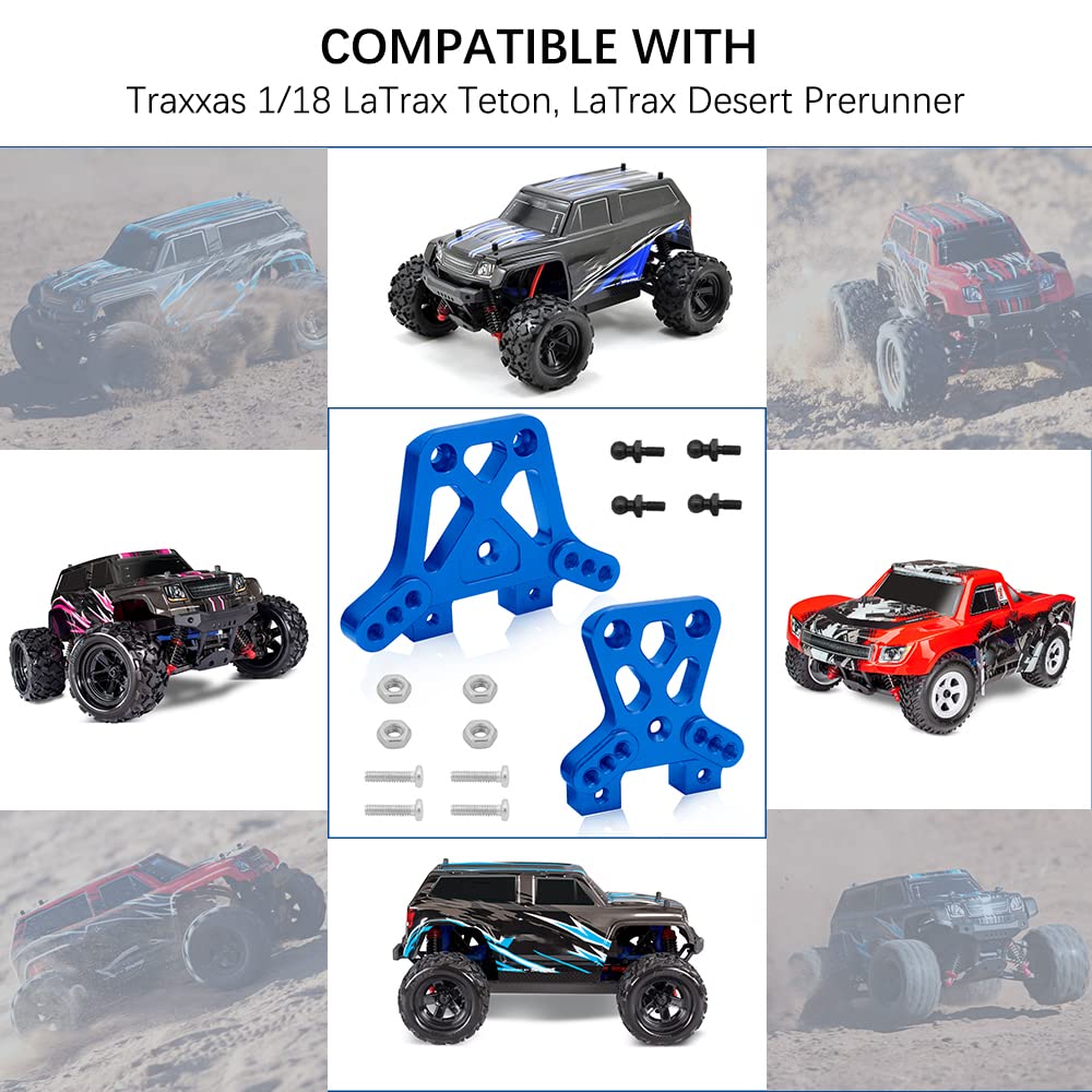 OGRC Aluminum Alloy Aluminum Front & Rear Shock Tower Kit Perfect Upgrade for Traxxas 1/18 LaTrax Teton 1/18 LaTrax Desert Preru