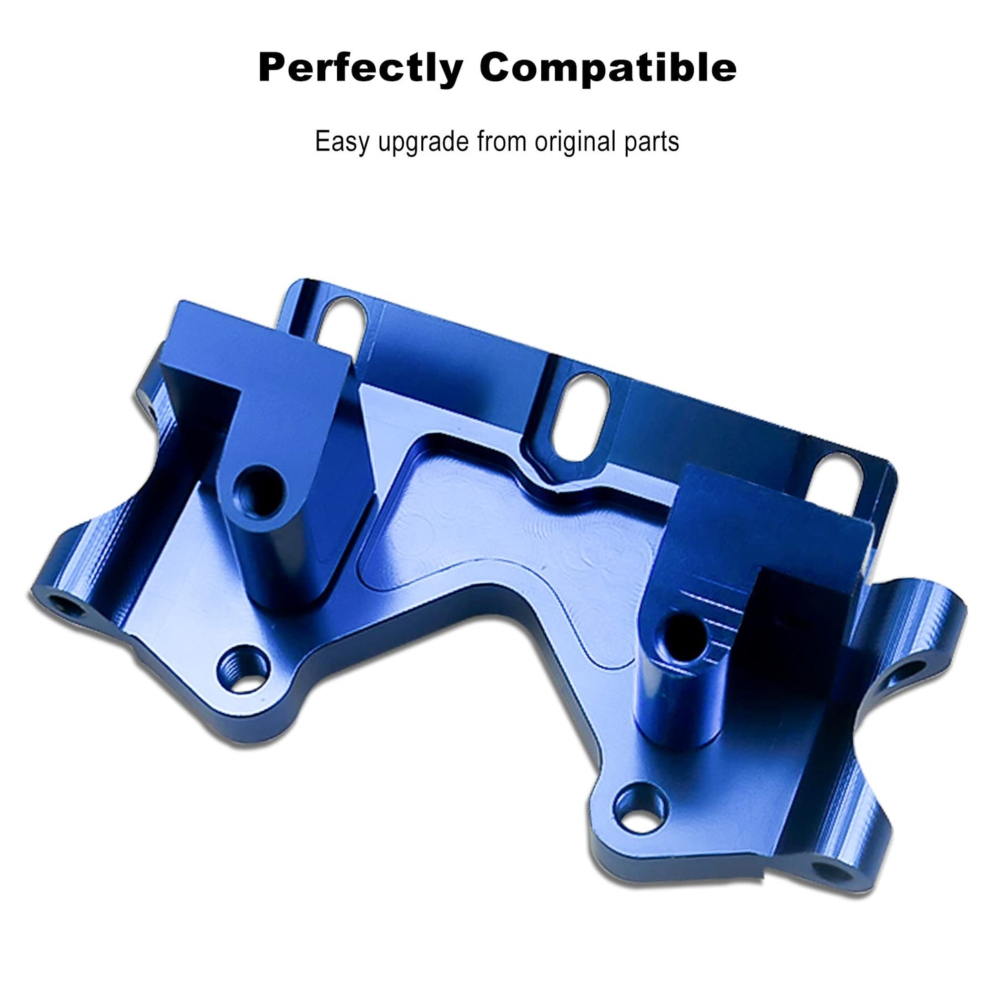 Aluminum Front Bulkhead Upgrade Parts Fits for Traxxas Slash 2WD Rustler Stampede Bandit Replacement 2530 2530A Blue-Anodized