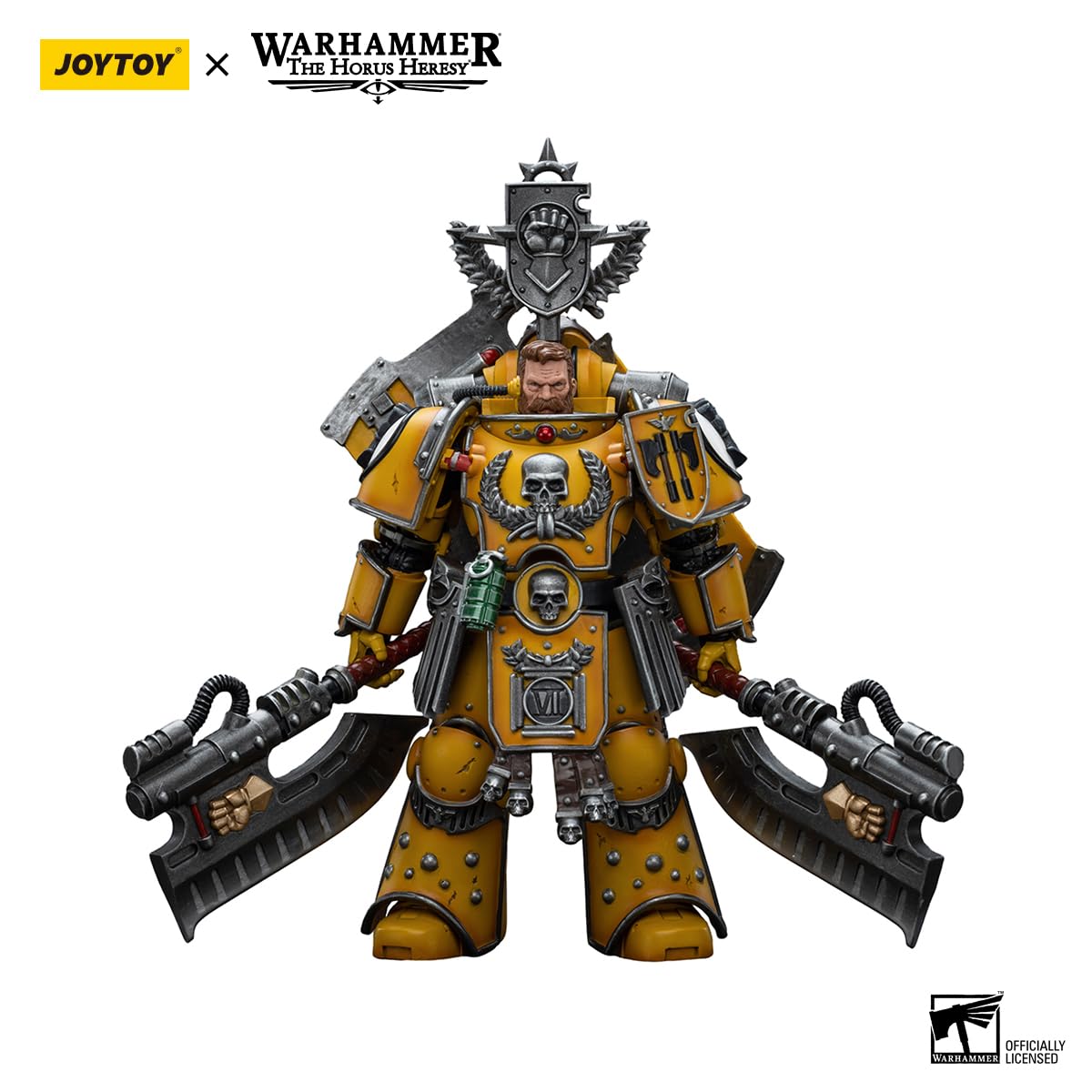 Yizrio Joytoy Warhammer 40K Imperial Fists The Horus Heresy Genuine License 1/18 Fafnir Rann 4.9 Inch Action Figure