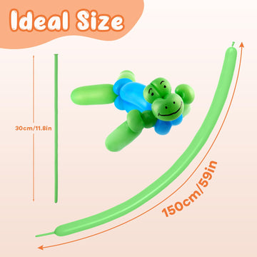 100Pcs 260 Balloons Rainbow Long Balloons For Balloon Garland Thickening Long Skinny Latex Balloons For Tying Twisting Animals M