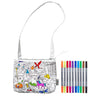 eatsleepdoodle Fairy Tale Coloring Crossbody Bag for Kids w/ 10pk Washable Markers for Kids - 8.5x7in Kids Color-in Crossbody Ba