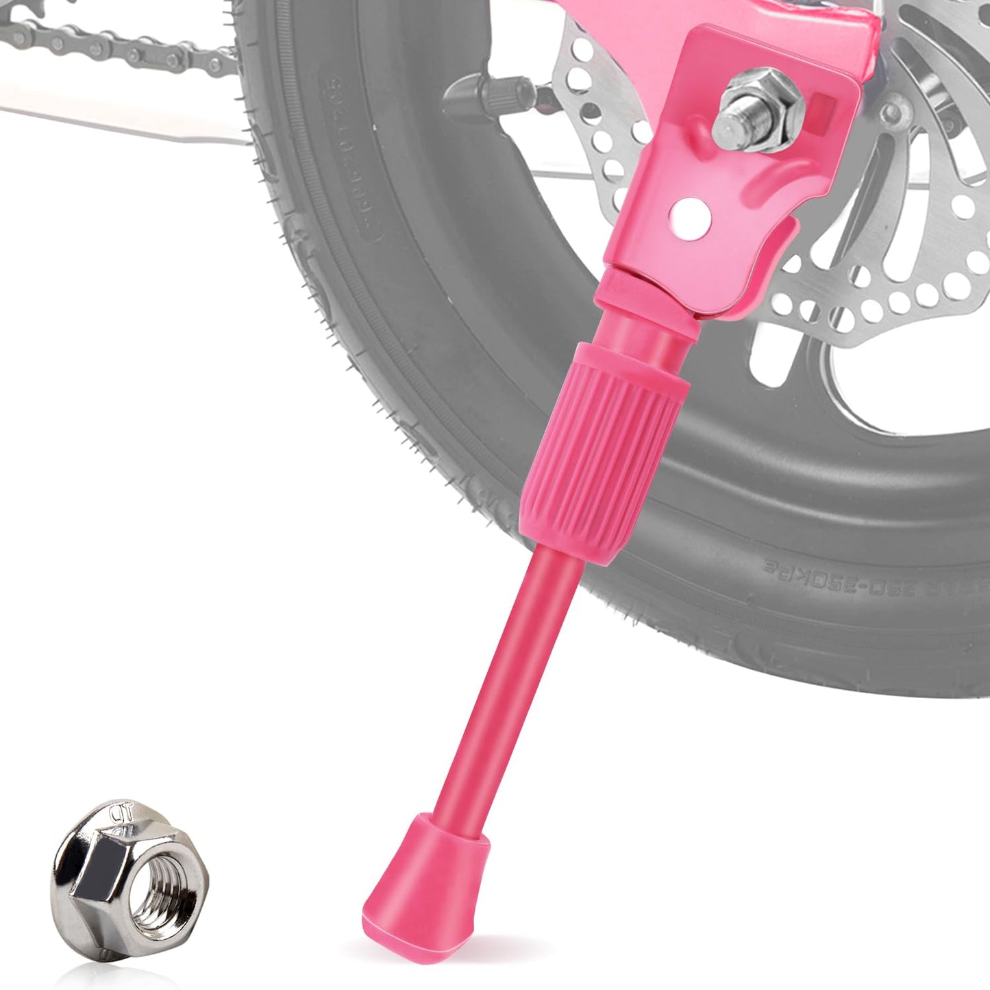 Leichten Kids Bike Kickstand For 14 Inch Wheel Children'S Bicycle Single-Side Kick Stand Rear Mount Bikes Support Racks Red