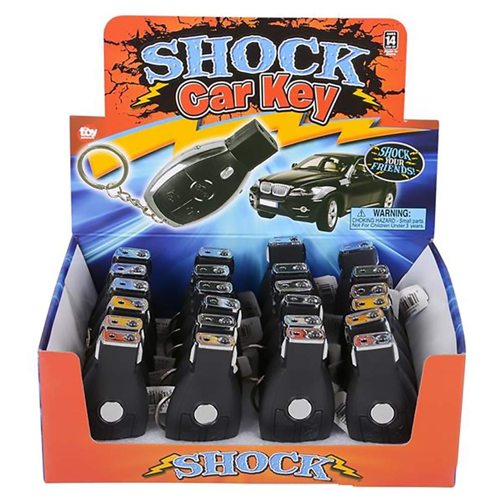 The Dreidel Company Shocking Car Key, Novelty Shocker Key Fob Keychain Practical Joke Gag Prank, 2.75'' (Single)