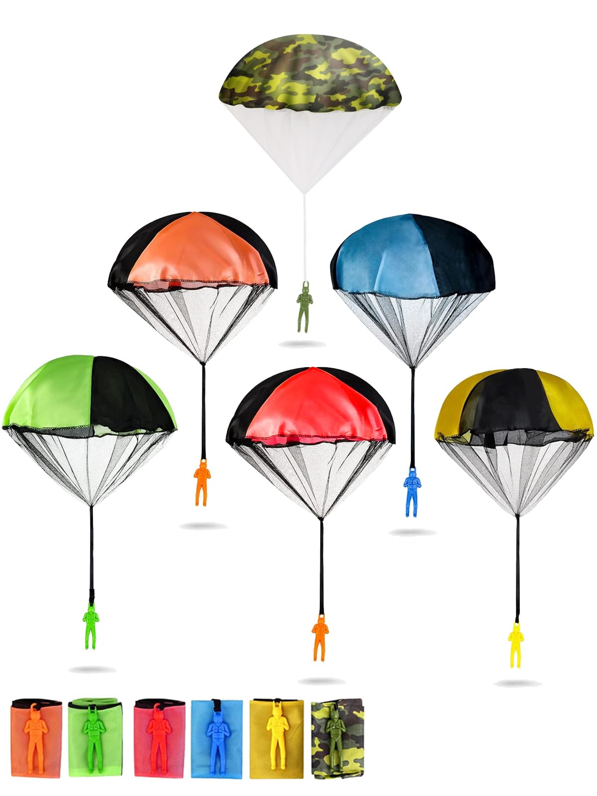 Parachute Toys For Kids, 6 Pack Tangle Free Outdoor Toys, Parachute Men For Kids, Small Toys For Kids Ages 4-8 9 10 11 12 Year O