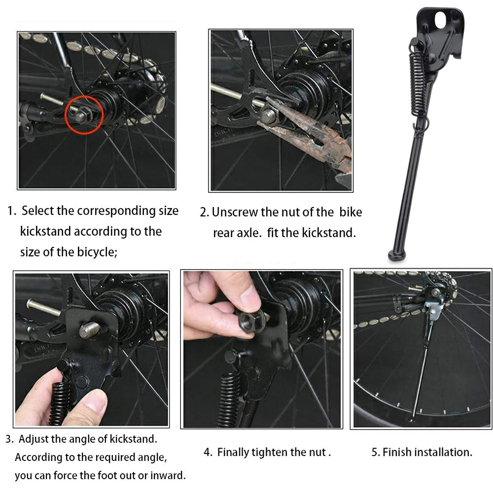 ZSFLZS Bike Kickstand Bicycle Side Support Stand for 12 14 16 18 20 inch Kids Bike (for 12 Bike)