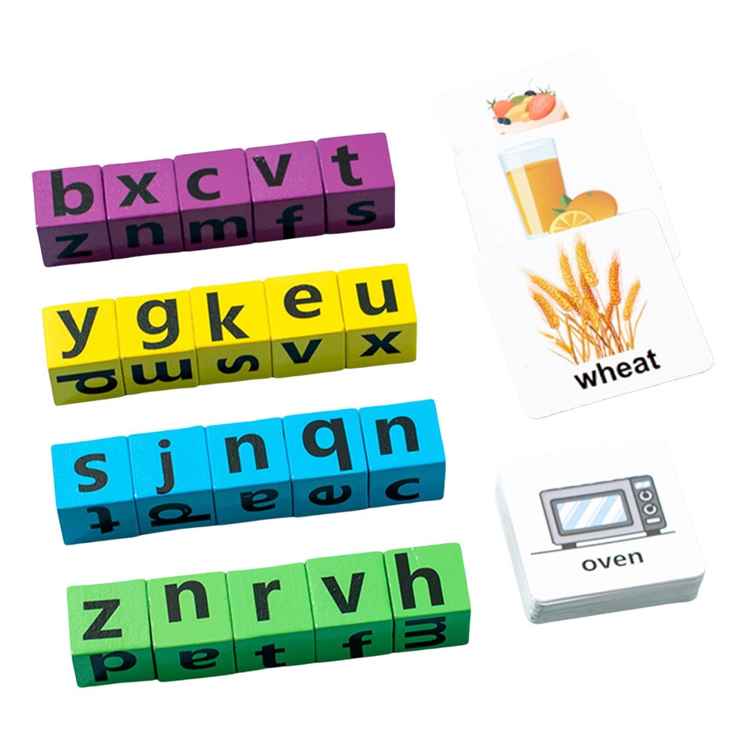 Club BollywoodWooden Travel Educational Multi Player Flash Cards Vowel Reading Letters Toy Blocks 2Cm|Baby|Toys For Baby|Develop