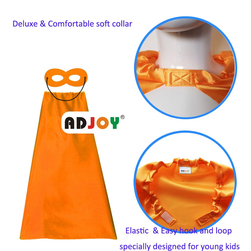 Adjoy 3 Pack Superhero Capes And Masks For Kids - Christmas Superhero Party Dress Up Costume - Red Green Blue