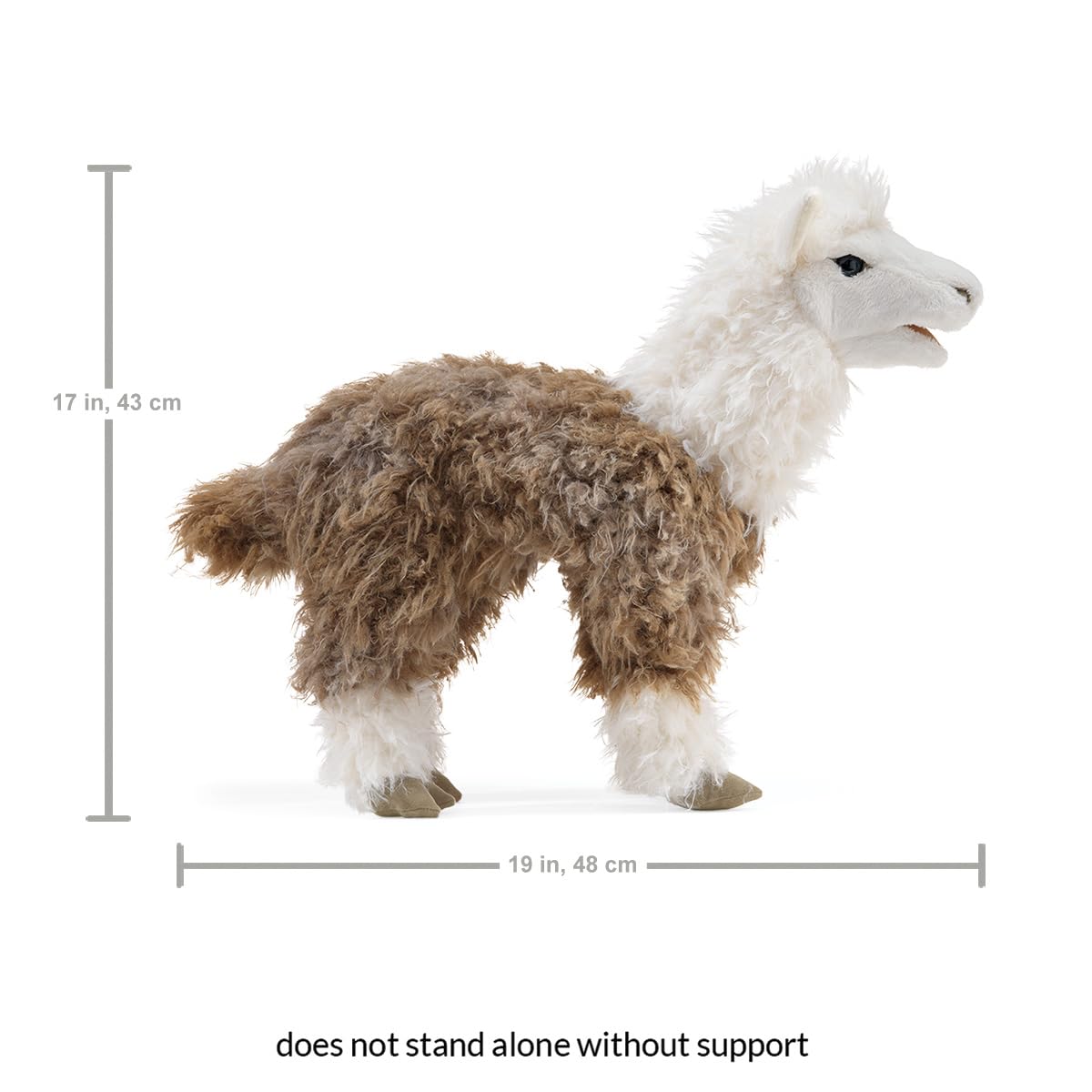 Folkmanis Alpaca Hand Puppet, White, 1 Ea