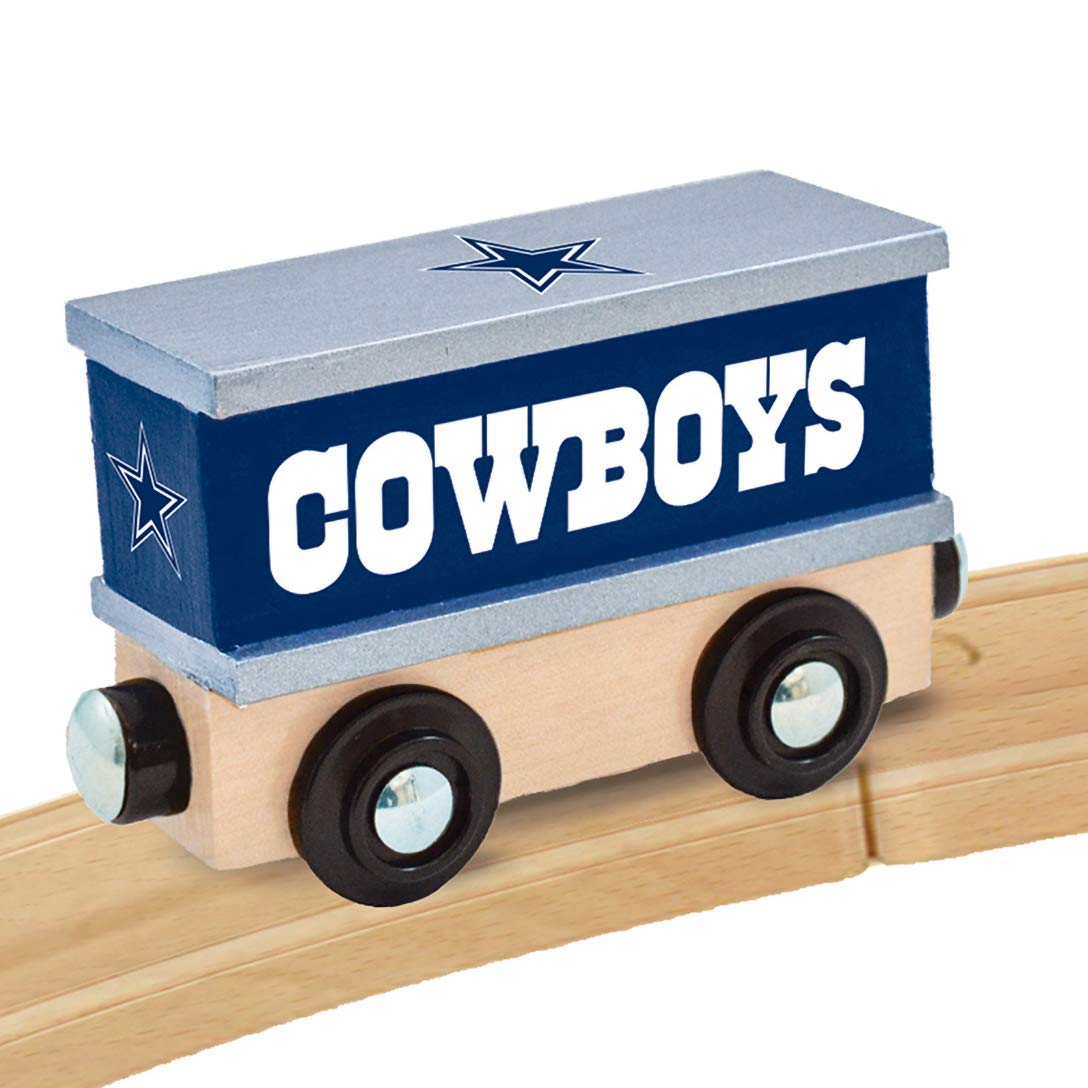 Masterpieces Nfl Dallas Cowboys Real Wood Boxcar Toy Train With Magnets