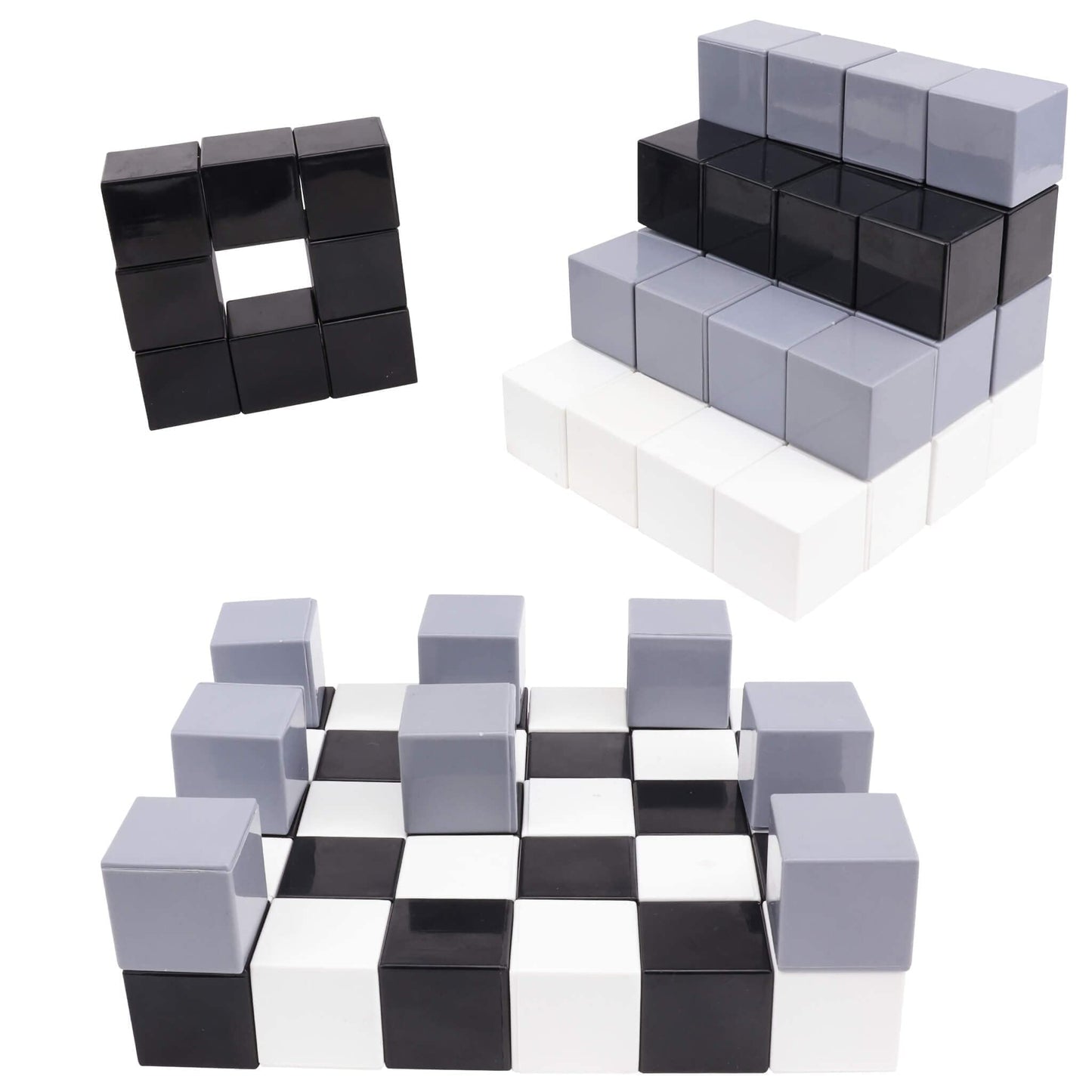 BrainSpark 48PCS Pastel Transparent DigitBlocks - Magnetic Building Blocks for Kids, Montessori STEM Toys, Includes Carrying Bag & Idea Book