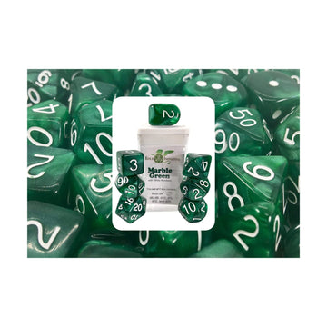 R4I Dice W/Arch'D4: Marble - Green (7)