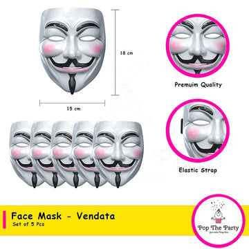 Pop The Party Mask For Holi | vendetta mask for kids |Holi Mask For Kids, Adults For Holi (vendettap5)